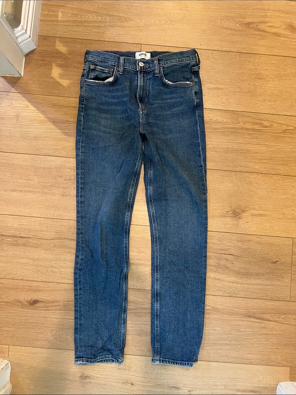 Agolde Women's Skinny Jeans in Dark Blue Denim